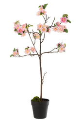 Blütenbaum Plastik Rosa/Braun Medium